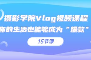 （2505期）摄影学院Vlog视频课程，你的生活也能够成为“爆款”（15节课）