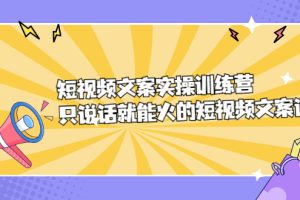 （2198期）短视频文案实训操练营，只说话就能火的短视频文案课