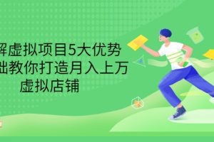 （3022期）拆解虚拟项目5大优势，0基础教你打造月入上万虚拟店铺（无水印）