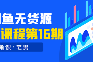 （1557期）龟课·闲鱼无货源电商课程第16期：可单干或批量操作，月入几千到几万