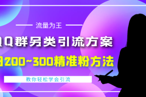 （4122期）外面收费888元的QQ群另类引流方案：日200~300精准粉方法