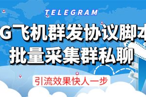 （3187期）【引流必备】TG飞机群发协议脚本，批量采集群私聊，打广告引流效果立竿见影