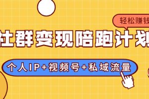 （1741期）社群变现陪跑计划：建立“个人IP+视频号+私域流量”的社群商业模式轻松赚钱