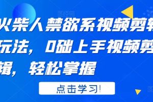 （3253期）火柴人系视频剪辑玩法，0础上手视频剪辑，轻松掌握