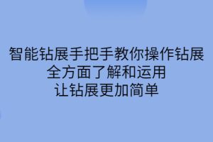 （2308期）智能钻展手把手教你操作钻展，全方面了解和运用，让钻展更加简单