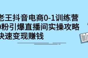 （2268期）抖音电商0-1训练营，0粉引爆直播间实操攻略，快速变现赚钱