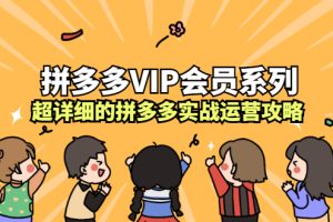 （2260期）拼多多VIP会员系列，超详细的拼多多实战运营攻略