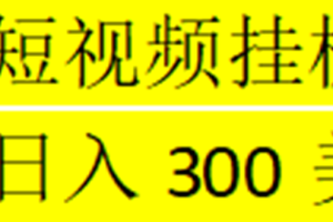 （5129期）海外暴力短视频挂机全自动撸美金 单机日入300美元+【脚本免费+一对一指导】