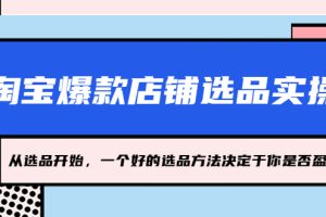 （5240期）淘宝爆款店铺选品实操，2023从选品开始，一个好的选品方法决定于你是否盈利