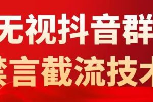 （5492期）抖音粉丝群无视禁言截流技术，抖音黑科技，直接引流，0封号（教程+软件）