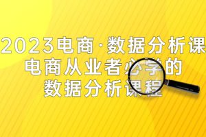 （5495期）2023电商·数据分析课，电商·从业者必学的数据分析课程（42节课）