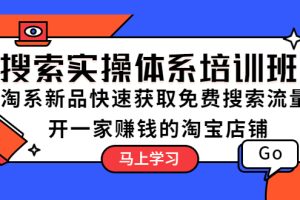 （5658期）搜索实操体系培训班：淘系新品快速获取免费搜索流量  开一家赚钱的淘宝店铺