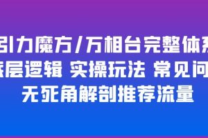 （6015期）引力魔方/万相台完整体系 底层逻辑 实操玩法 常见问题 无死角解剖推荐流量