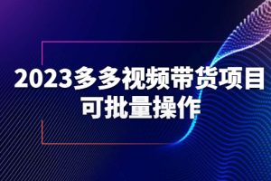 （6216期）2023多多视频带货项目，可批量操作【保姆级教学】