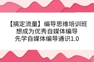 （7281期）【搞定流量】编导思维培训班，想成为优秀自媒体编导先学自媒体编导通识1.0