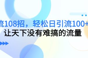 （7361期）引流108招，轻松日引流100+人，让天下没有难搞的流量【更新】