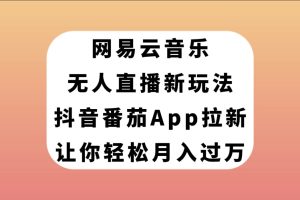 （7599期）网易云音乐无人直播新玩法，抖音番茄APP拉新，让你轻松月入过万