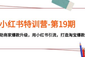 （7712期）小红书特训营-第19期，帮助商家爆款升级，用小红书引流，打造淘宝爆款