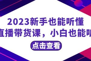 （8046期）2023新手也能听懂的直播带货课，小白也能听懂，20节完整