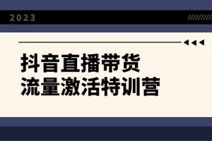 （8185期）抖音直播带货-流量激活特训营，入行新手小白主播必学（21节课+资料）