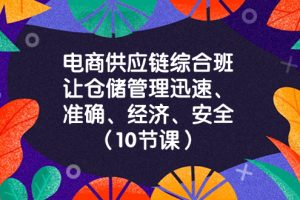 （8246期）电商-供应链综合班，让仓储管理迅速、准确、经济、安全！（10节课）