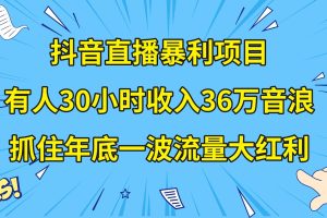 （8388期）抖音直播暴利项目，有人30小时收入36万音浪，公司宣传片年会视频制作，…