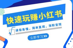 （8439期）新赛道·快速玩赚小红书：通俗易懂，简单直观，涨粉变现（35节课）