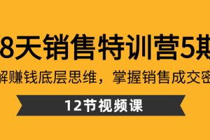 （8659期）28天·销售特训营5期：了解赚钱底层思维，掌握销售成交密码（12节课）