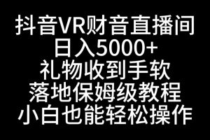 （8749期）抖音VR财神直播间，日入5000+，礼物收到手软，落地式保姆级教程，小白也…