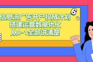 （9253期）信息流-广告开户投放计划搭建运营数据优化，从0-1全部讲清楚（20节课）