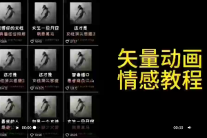 （9334期）矢量动画情感教程：高点赞涨粉，适合情感、思维、创业教育等赛道