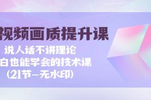 （9659期）短视频-画质提升课，说人话不讲理论，小白也能学会的技术课(21节-无水印)