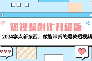 （9734期）电商人必看-短视频创作升级版：2024学点新东西，做能带货的爆款短视频