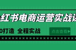 （9946期）最新小红书·电商运营实战课，从0打造  全程实战（65节视频课）