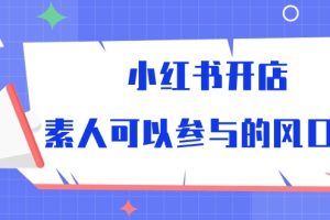 （10260期）小红书开店，素人可以参与的风口