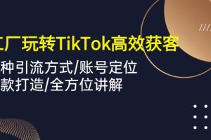 （10302期）外贸工厂玩转TikTok高效获客，多种引流方式/账号定位/爆款打造/全方位讲解