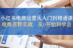 （10937期）小红书电商运营从入门到精通课，电商店群实战，从0开始到学会