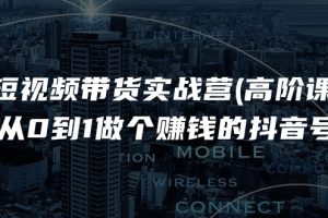 （11253期）短视频带货实战营(高阶课)，从0到1做个赚钱的抖音号（17节课）