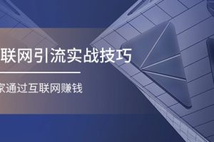 （11108期）互联网引流实操技巧(适合微商，吸引宝妈)，宅家通过互联网赚钱（17节）