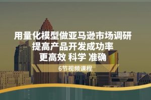 （11005期）用量化 模型做亚马逊 市场调研，提高产品开发成功率  更高效 科学 准确