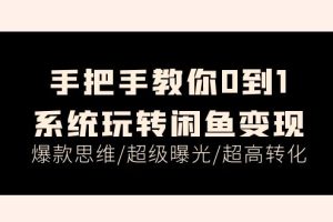 （11459期）手把手教你0到1系统玩转闲鱼变现，爆款思维/超级曝光/超高转化（15节课）