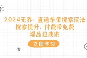 （11418期）2024无界：直通车 带搜索玩法，搜索提升，付费带免费，爆品拉搜索