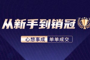 （12383期）从新手到销冠：精通客户心理学，揭秘销冠背后的成交秘籍